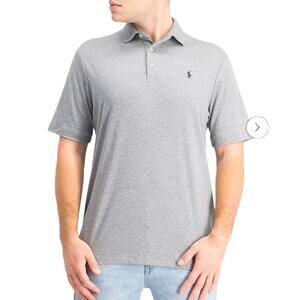 POLO by Ralph Lauren Men's Heather Gray Cotton Short Sleeve Polo Shirt Size‎ XXL
